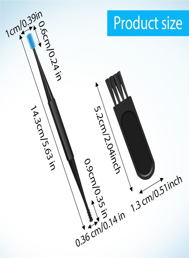 oruola مجموعة أورولا لإزالة شمع الأذن من السيليكون، 9 قطع، أداة حلزونية قابلة لإعادة الاستخدام، أداة آمنة وناعمة لإزالة شمع الأذن مع فرشاة تنظيف، مناسبة لكبار السن والبالغين والأطفال - Image 3